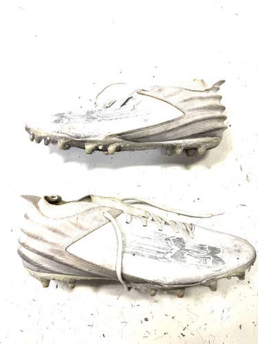 Used Under Armour Adult Fb Cleats White Senior 15 11860-c000298805