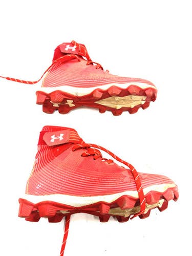 Used Under Armour Jr Fb Cleats Red Junior 04.5 11860-s000305203