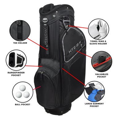 New Hotz 2.5 C Bag Blk-gray Mens Cart Bag Black And Grey 11860-rcg901583