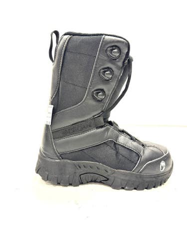 Used Snowjam Lace Boys Snowboard Boots Black Junior 02 11860-s000302683