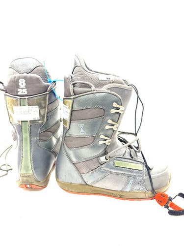Used Burton Progression Womens Snowboard Boots Grey Senior 8 11860-s000302948