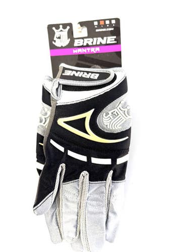 Used Brine Mantra Lacrosse Gloves Womens Black Lg 11860-c000290419