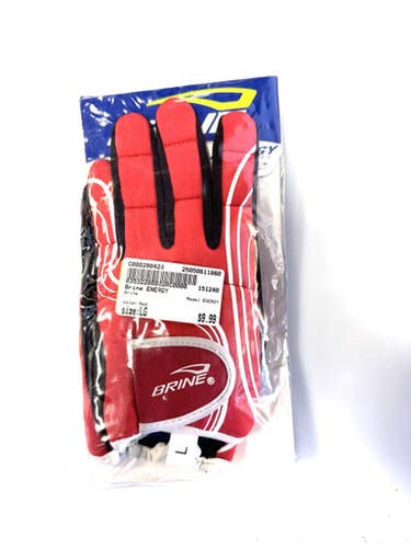 Used Brine Energy Lacrosse Gloves Womens Red Lg 11860-c000290428