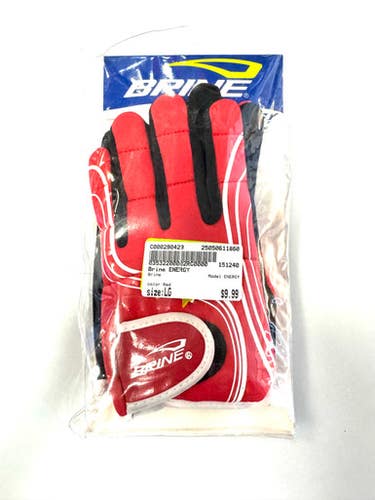 Used Brine Energy Lacrosse Gloves Womens Red Lg 11860-c000290429