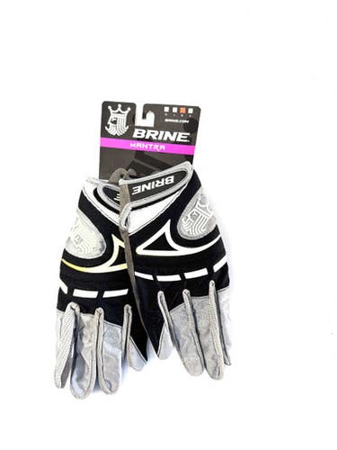 Used Brine Mantra Lacrosse Gloves Womens Black Md 11860-c000290436