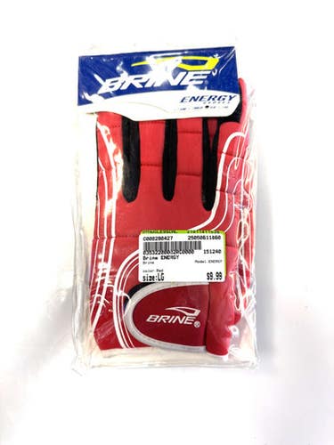 Used Brine Energy Lacrosse Gloves Womens Red Lg 11860-c000290427