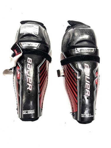 Used Bauer Nsx Intermediate Shin Guards Black 10" 11860-s000292367