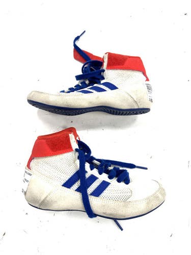 Used Adidas Wrestling Shoes White Youth 13.0 11860-c000308223