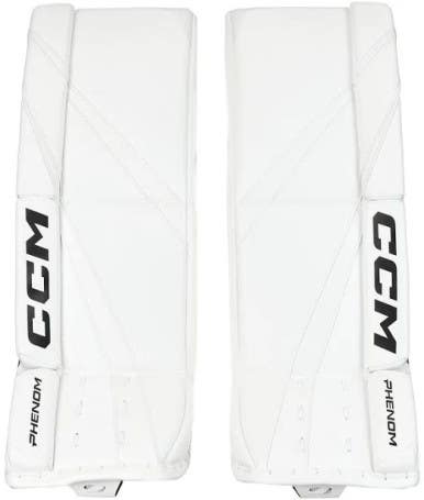 New Phenom 28" +1 Wht Goalie Leg Pads 11860-ccmgpphnmjr26wht