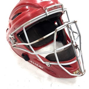 Used All-star Rac010 7 7 1 2 Catchers Helmet W Mask Red One Size 11860-s000309113