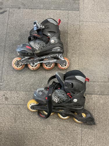 Used Rollerblade Bladerunner Junior Rec Fitness Skates Black Adjustable 11614-s000237588