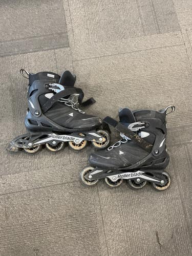Used Rollerblade Zetra Senior Rec Fitness Skates Black Senior 9 11614-s000237587