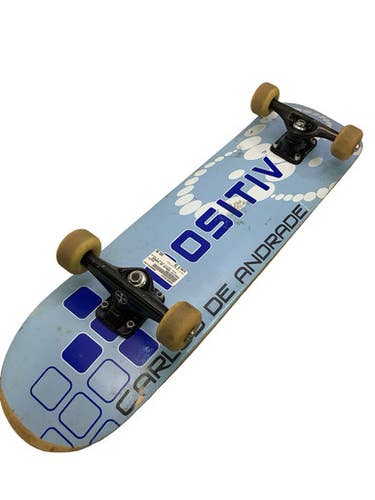 Used Positiv Carlos De Andrde Complete Skateboard Carolina Blue 8" 11347-s000270187