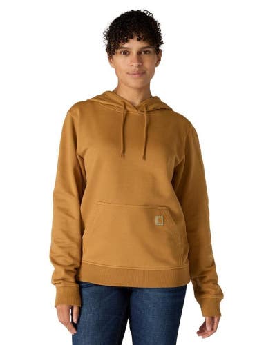 Carhartt Hoodie Womens Brown French Terry Relaxed Fit Midweight Pullover POSH287