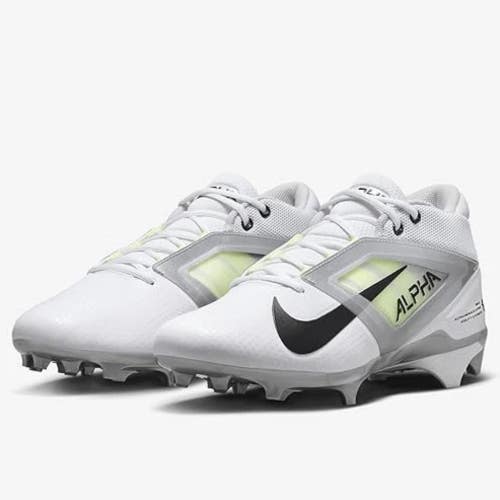 Nike Alpha Menace 4 Pro FD7037-100 Mens US 7 White Black Football Cleats RHS8497