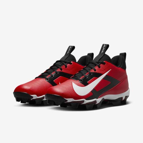 Nike Alpha Menace 4 Shark FN0028-600 Men's 13 Red White Football Cleats GBNC1672