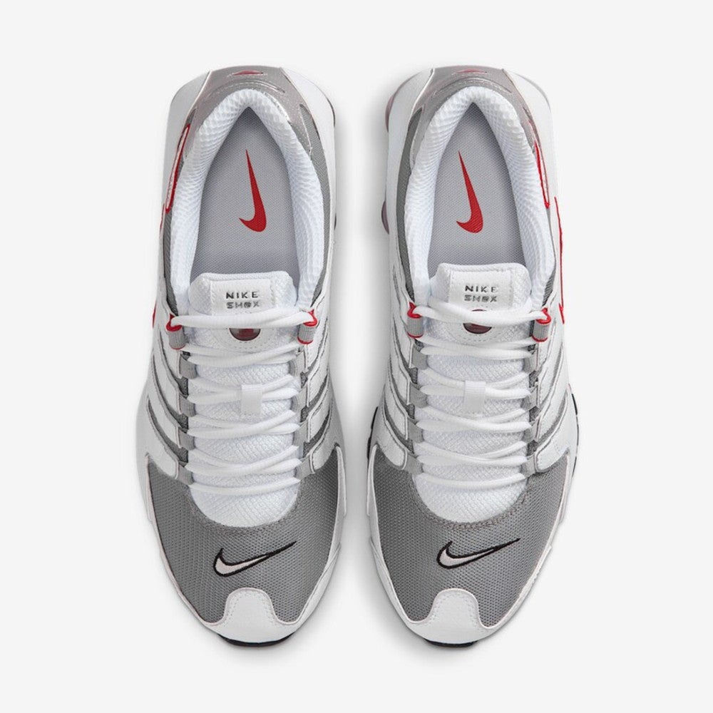 Nike Shox NZ 378341-104 Sneakers Men\'s White Sport Red Running Shoes DWA3737 Nike Shox NZ White Sport Red Cool Grey Metallic Silver  main image 4