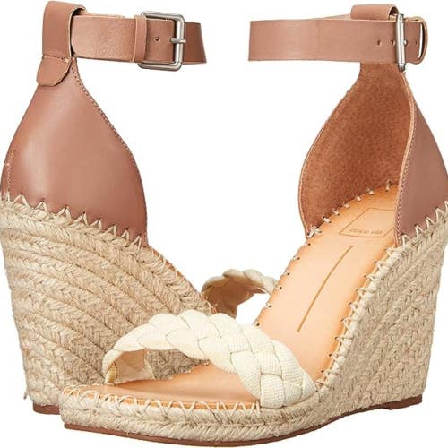 Dolce Vita Nilton Sandals Women 9.5 B Sandstone Braided Strap Espadrille RHS8460