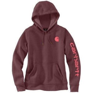 Carhartt Iconic Clarksburg Hoodie Women's Purple Graphic Relaxed Fit JAX1552