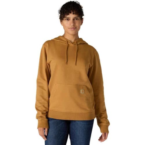 Carhartt Hoodie Women's Brown Relaxed Fit Midweight Kangaroo Pockets JAX1534