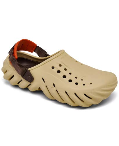 Crocs Echo 207937-0HX Clogs Unisex M8/W10 Sesame Slip On Comfort Shoes DWA2496