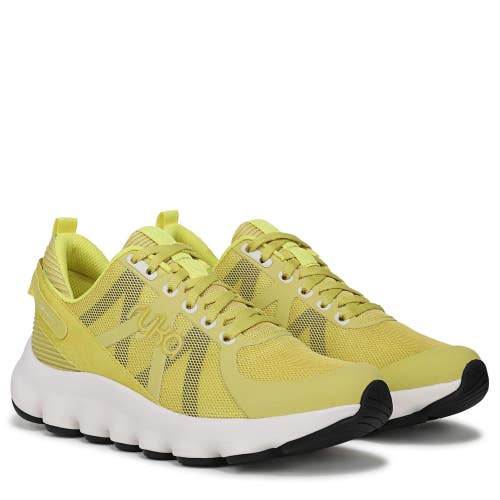 Ryka Podflow Sneakers Women's 9.5 Verdant Yellow Round Toe Walking Shoes DWA1616