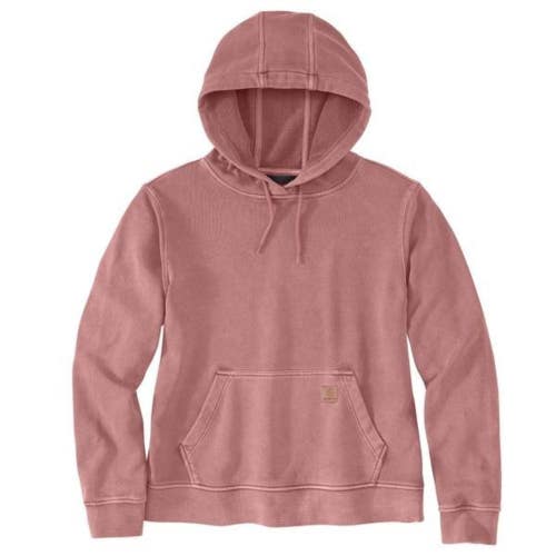 Carhartt Hoodie Womens XL Rose Tint French Terry Relaxed Fit Long Sleeve JAX1530