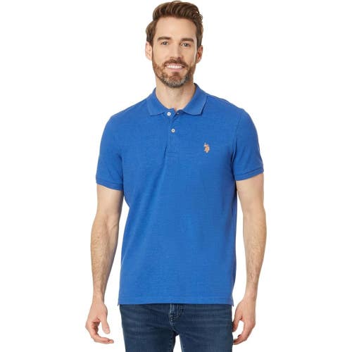 U.S. Polo Assn. Pique Polo Shirt Men's Cobalt Blue Slim Fit Short Sleeve JAX1555