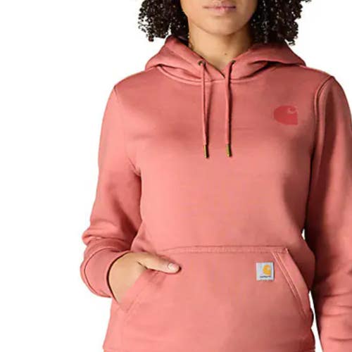 Carhartt Iconic Clarksburg Hoodie Women's Dusty Cedar Fleece Pullover JAX1566