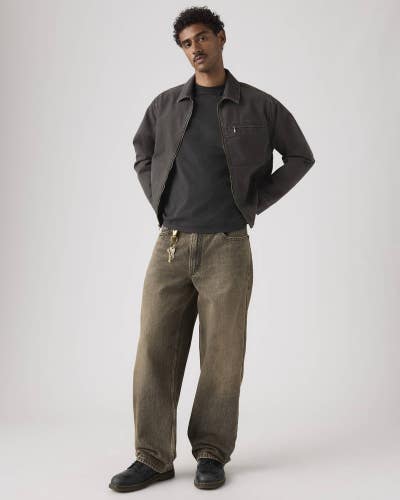 Levi's 578 Baggy Jeans Men's Gray Denim Cotton Straight Leg 5-Pockets JAX1494