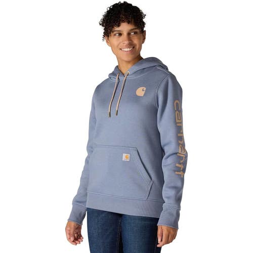 Carhartt Iconic Clarksburg Hoodie Women's XS Navy Fleece Relaxed Fit JAX1570