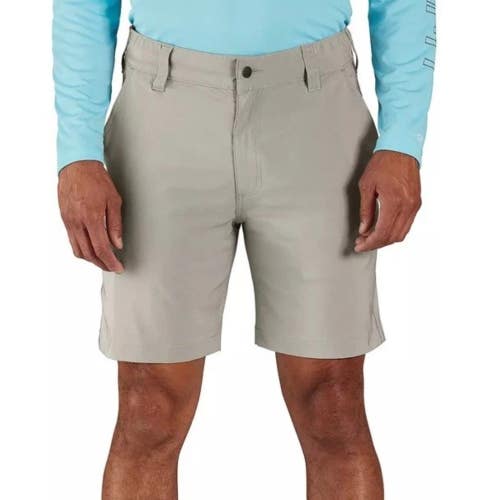Carhartt Force Shorts Men's Small Greige Stretch 8" Inseam Sun Defender JAX1546