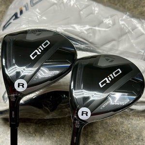 TaylorMade Qi10 Fairway Wood Set LEFT Hand 3-Wood, 5-Wood Regular Flex LH NEW
