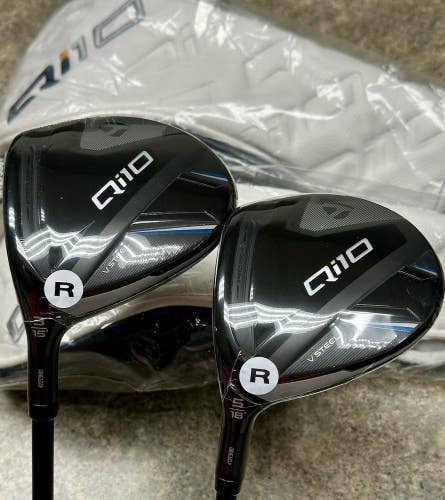 TaylorMade Qi10 Fairway Wood Set LEFT Hand 3-Wood, 5-Wood Regular Flex LH NEW