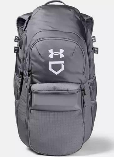 Under Armour Mens Yard Baseball Backpack , Steel Gray/White