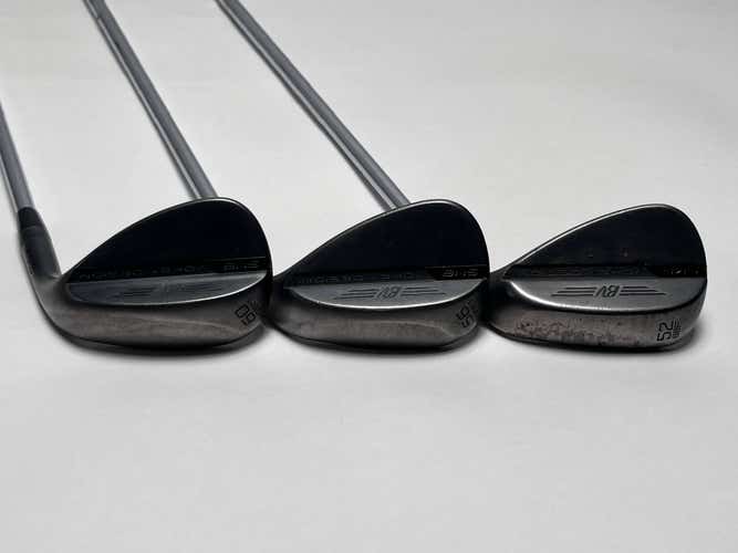 Titleist Vokey SM8 Jet Black Wedge Set 52* 8 56* 8 60* 8 S300 Stiff Steel RH