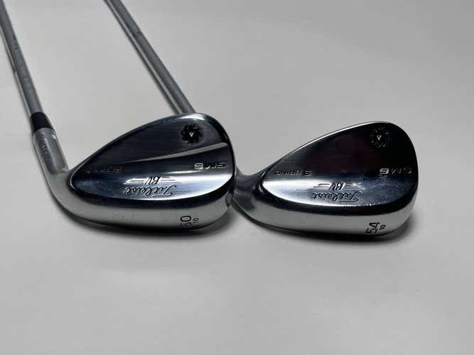 Titleist Vokey SM6 Tour Chrome Wedge Set 54* 10 60* 10 Wedge Steel Mens RH