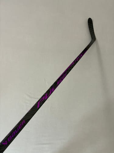 Like New 60 Flex P28M Intermediate Bauer Pulse Left Hand Pro Stock Hockey Stick - Purple