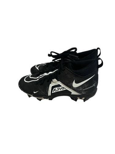 Used Nike Alpha Menace Shark Jr 4.5 Fb Cleats Black 11692-s000151597