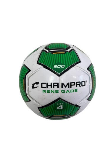 Used Champro Renegade #4 Soccer Ball White And Green 11692-s000151601