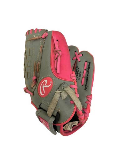 Used Rawlings Storm 10" T-ball Glove Grey And Pink 11692-s000151630