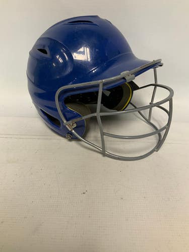 Used Under Armour Rac010 Batting Helmet W Mask Royal Blue Sm 11823-s000027999