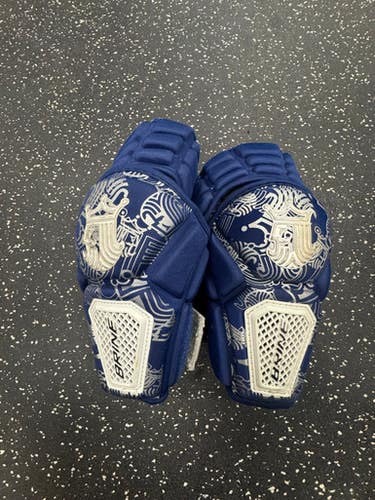 Used Brine King Arm Pads Lacrosse Arm Pads Guards Navy Blue Md 11849-s000028042