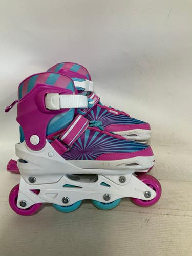 Used Rollerderby Ener G 3-6 Junior Rec Fitness Skates White Adjustable 11823-s000034571