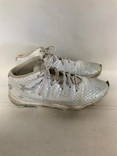 Used Under Armour Adult Fb Cleats White Senior 9.5 11823-s000038013
