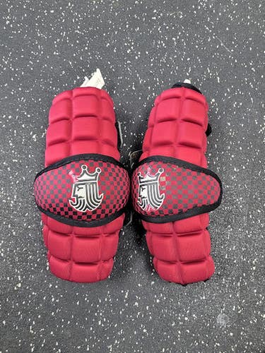 Used Brine Lopro Superlight Lacrosse Arm Pads Guards Maroon Md 11849-s000038032