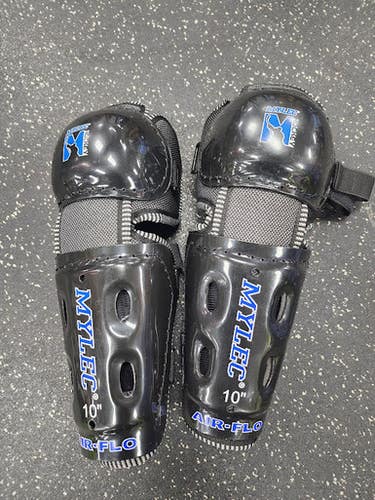 Used Mylec Air-flo Intermediate Shin Guards Black 10" 11849-s000038079