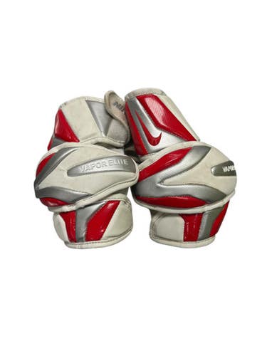 Used Nike Vapor Elbow Lacrosse Arm Pads Guards Red Lg 11849-s000018986