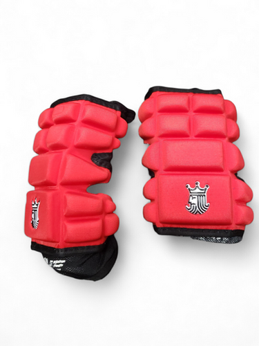 Used Brine Brine Lo Pro Lacrosse Arm Pads Guards Red Md 11849-s000014580