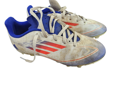 Used Adidas Soccer Cleats White And Royal Blue Junior 03.5 11849-s000025185